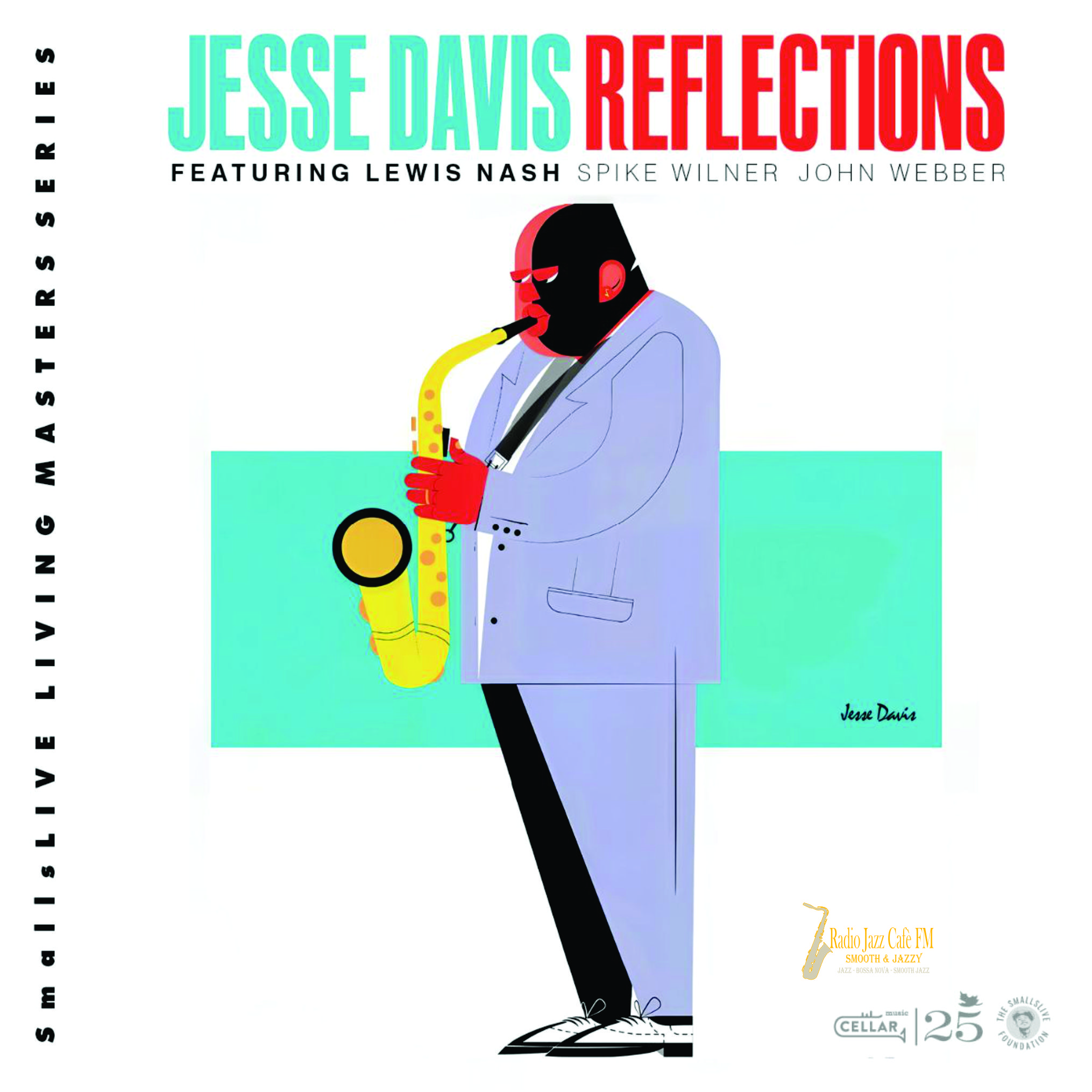 El aclamado saxofonista alto am&egrave;ricano de jazz JESSE DAVIS presentar&aacute; Su Nuevo Album "Reflections", una obra que plasma toda una vida de bebop y blues, el 3 de abril de 2026 a trav&eacute;s del sello internacional Cellar Music Group.
En "Reflections" el saxofonista alto esta acompa&ntilde;ado por el pianista Spike Wilner, el bajista John Webber y el baterista invitado especial Lewis Nash.
Confesaba el propio JESSE DAVIS:
"Esta m&uacute;sica tiene una forma de llevarte a lugares a los que no habr&iacute;as ido...Una forma de ense&ntilde;arte cosas sobre ti mismo y el mundo que te rodea...Este &aacute;lbum es un paso en ese viaje"